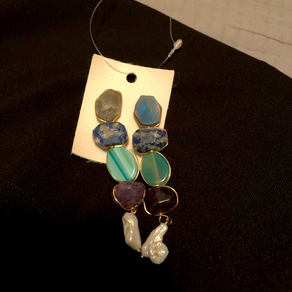Free People semi-precious artisan earrings.